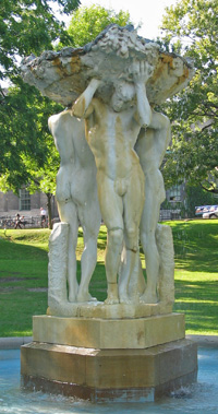 The Three Bares fountain